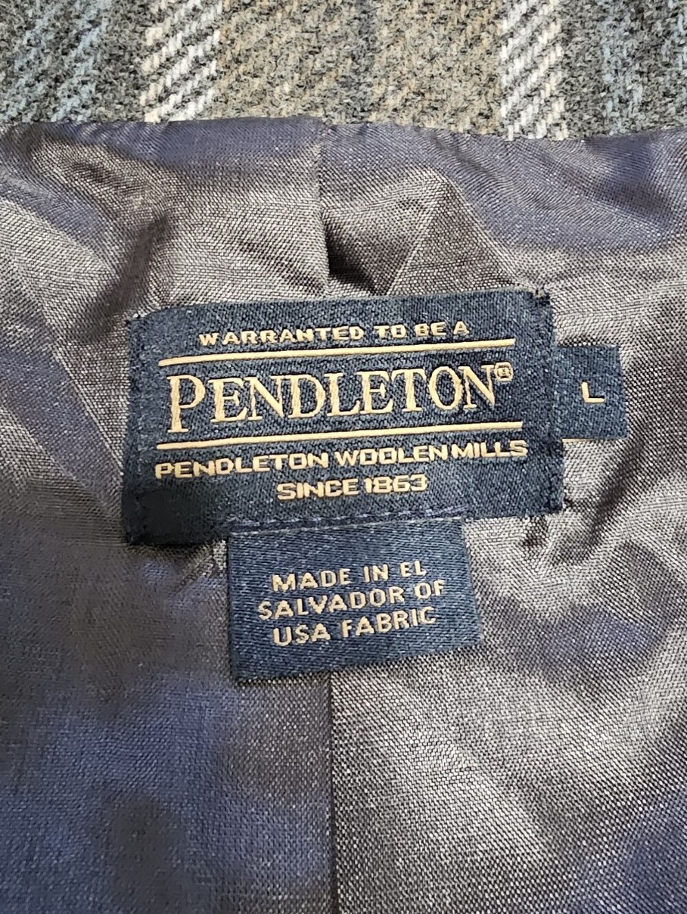 Pendleton Wool Plaid Blazer Large - Picture 3 of 12